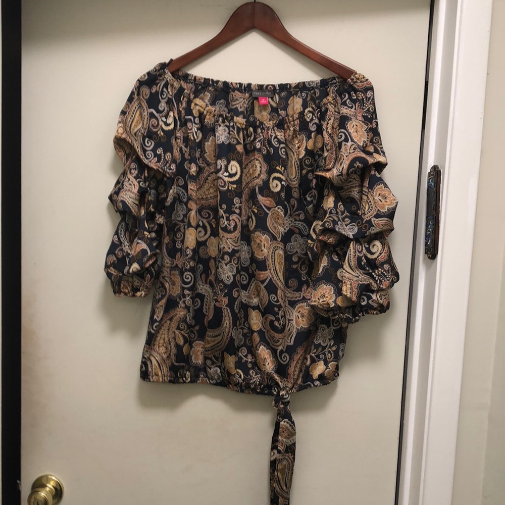 Paisley Off-Shoulder Women's Top